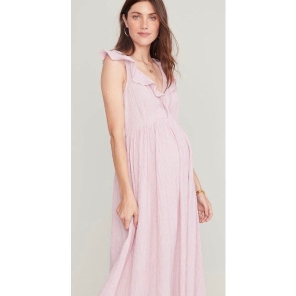 Hatch Iris Pink Gingham Sara Maxi Dress Women’s Sz. 2 (US M)